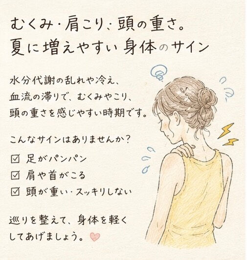 夏はたくさん汗をかくため、